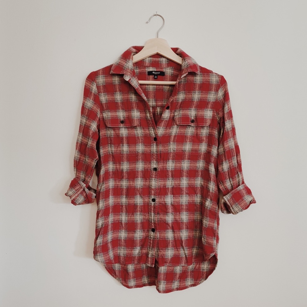 MADEWELL Fairfax Plaid Ex-Boyfriend Button Down XS